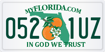 FL license plate 0521UZ