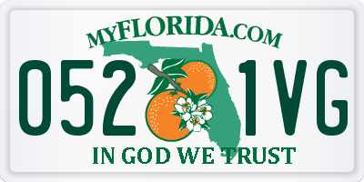 FL license plate 0521VG