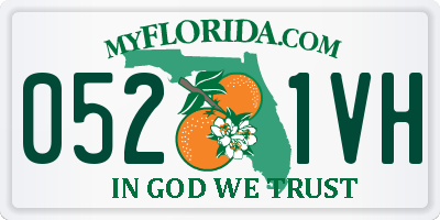 FL license plate 0521VH