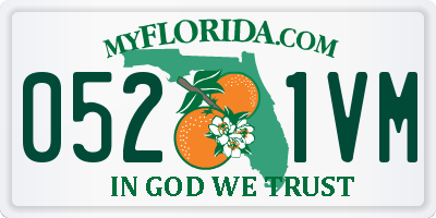 FL license plate 0521VM