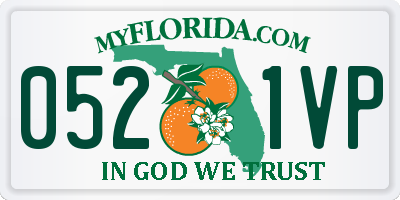 FL license plate 0521VP