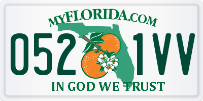 FL license plate 0521VV