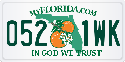FL license plate 0521WK