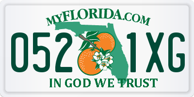 FL license plate 0521XG
