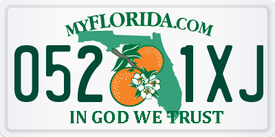 FL license plate 0521XJ