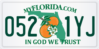FL license plate 0521YJ