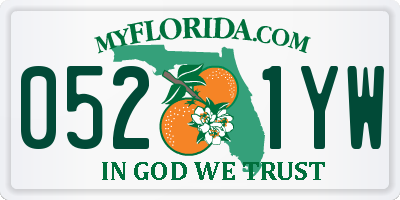 FL license plate 0521YW