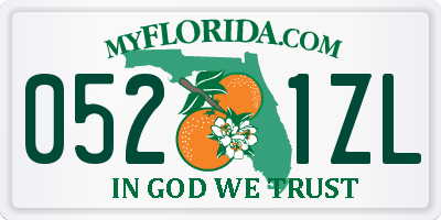 FL license plate 0521ZL