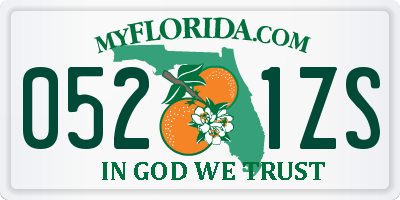 FL license plate 0521ZS