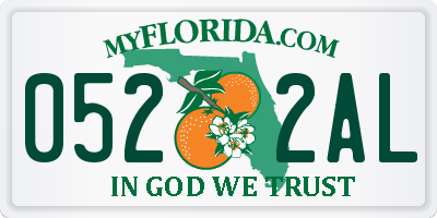 FL license plate 0522AL