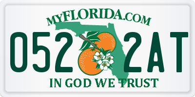 FL license plate 0522AT