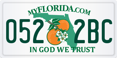 FL license plate 0522BC