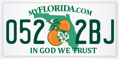 FL license plate 0522BJ