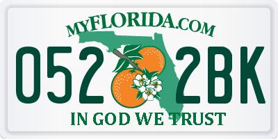 FL license plate 0522BK