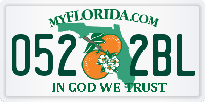 FL license plate 0522BL