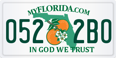 FL license plate 0522BO