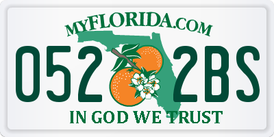 FL license plate 0522BS