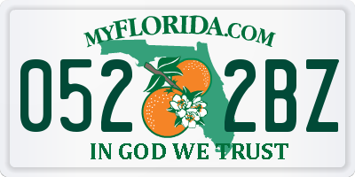 FL license plate 0522BZ