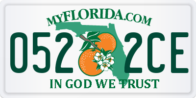 FL license plate 0522CE