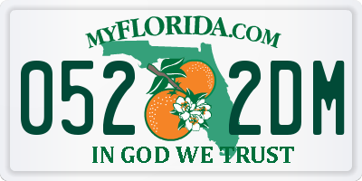 FL license plate 0522DM