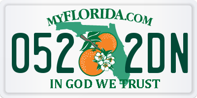 FL license plate 0522DN