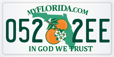 FL license plate 0522EE