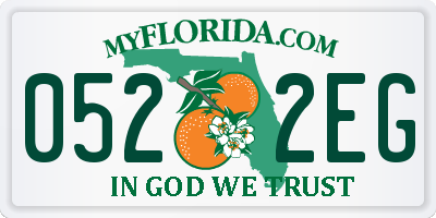 FL license plate 0522EG