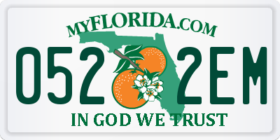 FL license plate 0522EM