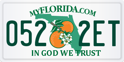 FL license plate 0522ET