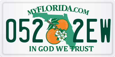 FL license plate 0522EW