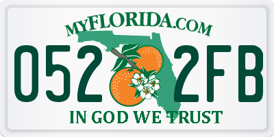 FL license plate 0522FB