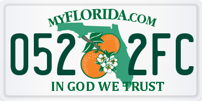 FL license plate 0522FC