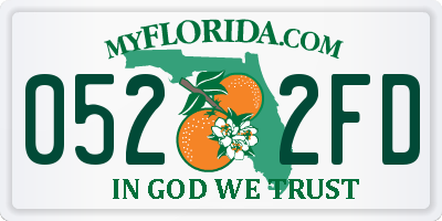FL license plate 0522FD