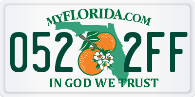 FL license plate 0522FF