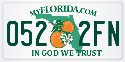 FL license plate 0522FN