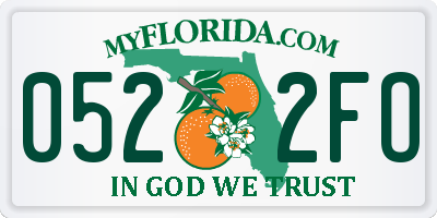 FL license plate 0522FO