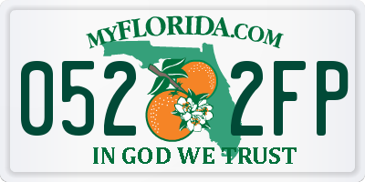 FL license plate 0522FP