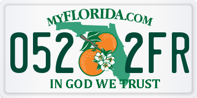 FL license plate 0522FR