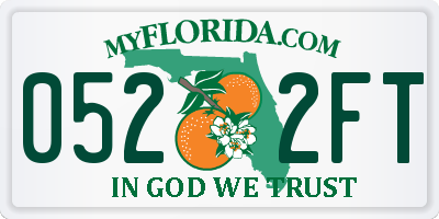 FL license plate 0522FT
