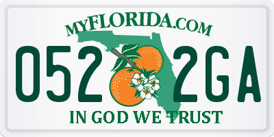 FL license plate 0522GA
