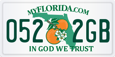 FL license plate 0522GB