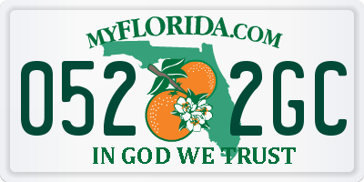FL license plate 0522GC