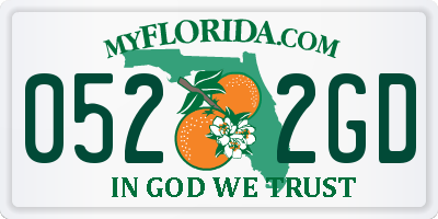 FL license plate 0522GD