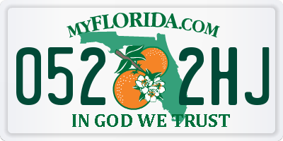 FL license plate 0522HJ