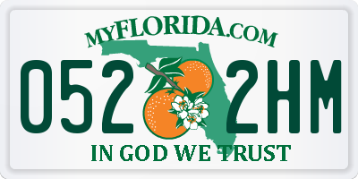 FL license plate 0522HM