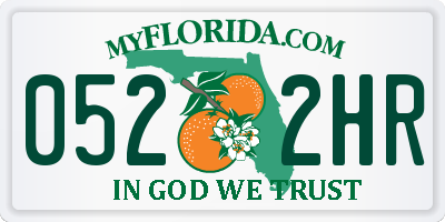 FL license plate 0522HR