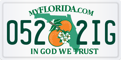 FL license plate 0522IG