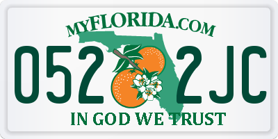 FL license plate 0522JC