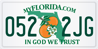 FL license plate 0522JG