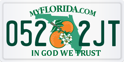 FL license plate 0522JT